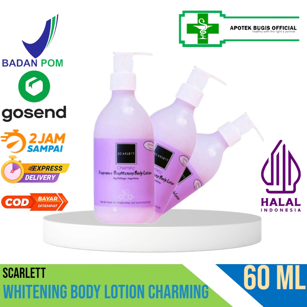 scarlett whitening body lotion charming