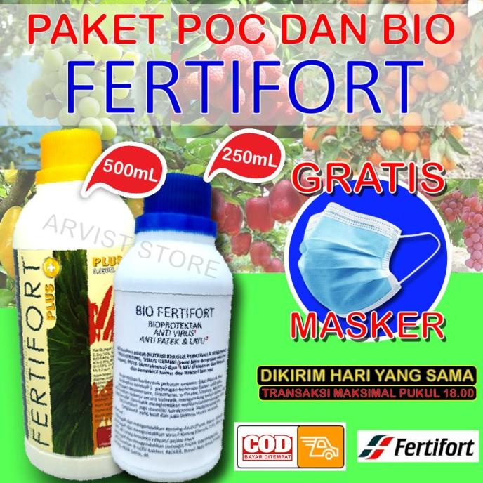 PAKET PUPUK ORGANIK CAIR FERTIFORT DAN BIO FERTIFORT ANTIVIRUS 500mL