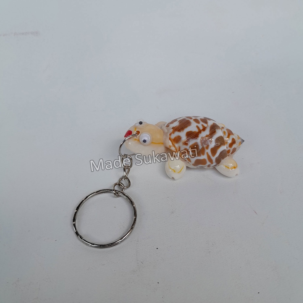 Gantungan kunci kerang motif binatang