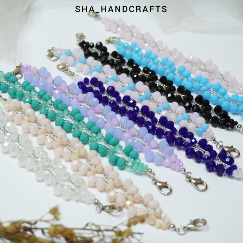 konektor masker  KRISTAL CEKO Kupu Kupu /crystal Ceko connector masker hijab premium / hijab mask co