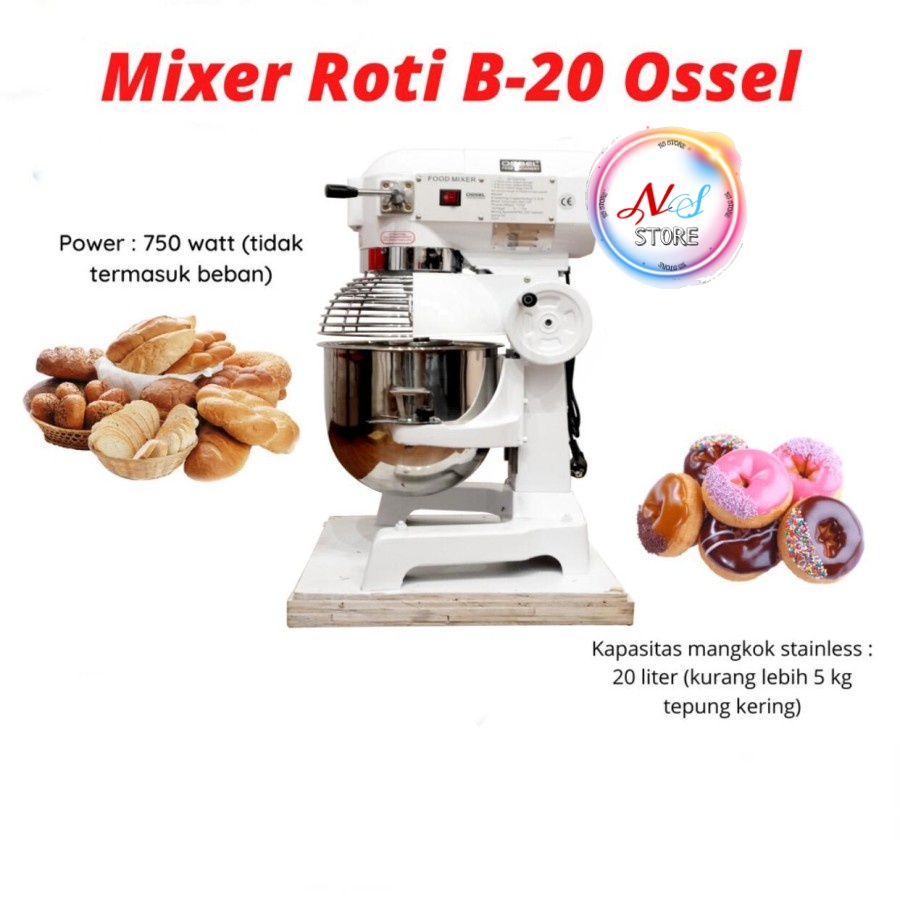 Mixer Roti B20 Mesin Mixer Roti Mikser 20 Liter Planetary Mixer B20