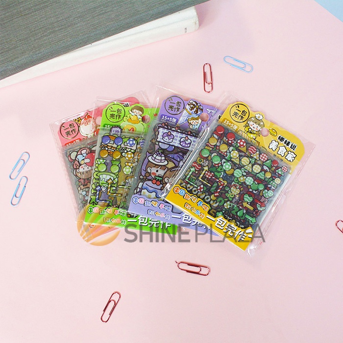 

Namei Food Gourmet Series Flake Deco Stickers Set - Stiker Lucu
