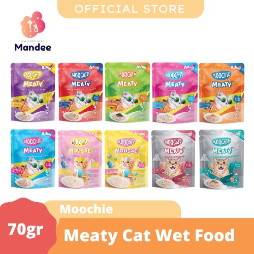 MOOCHIE MEATY CAT MAKANAN BASAH KUCING 70G