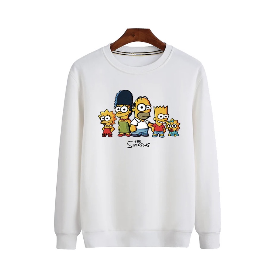 Sweater Basic Anak The Simson Untuk Anak Laki laki &amp; Perempuan Bahan Fleece Sz M-Xl (Usia 2-10 th )