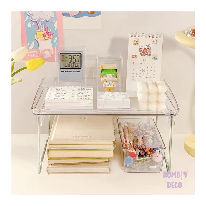 

Korean Aesthetic Minimalist Acrylic Clear Foldable Rack Organizer