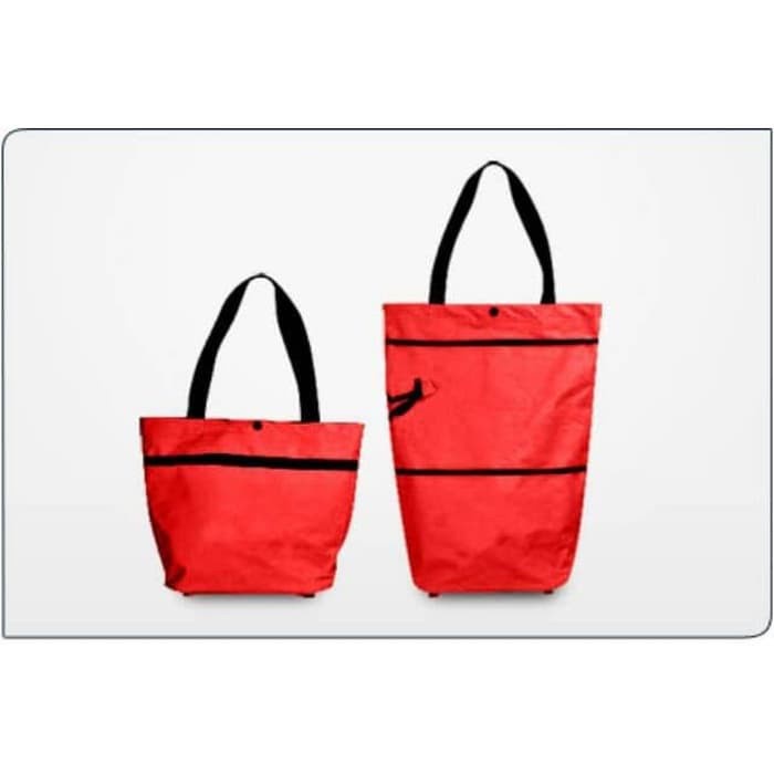 (SerbaSerbi)Trolly Bag Lipat Praktis / Tas Shopping Foldable Bag Bisa Di Panjangkan