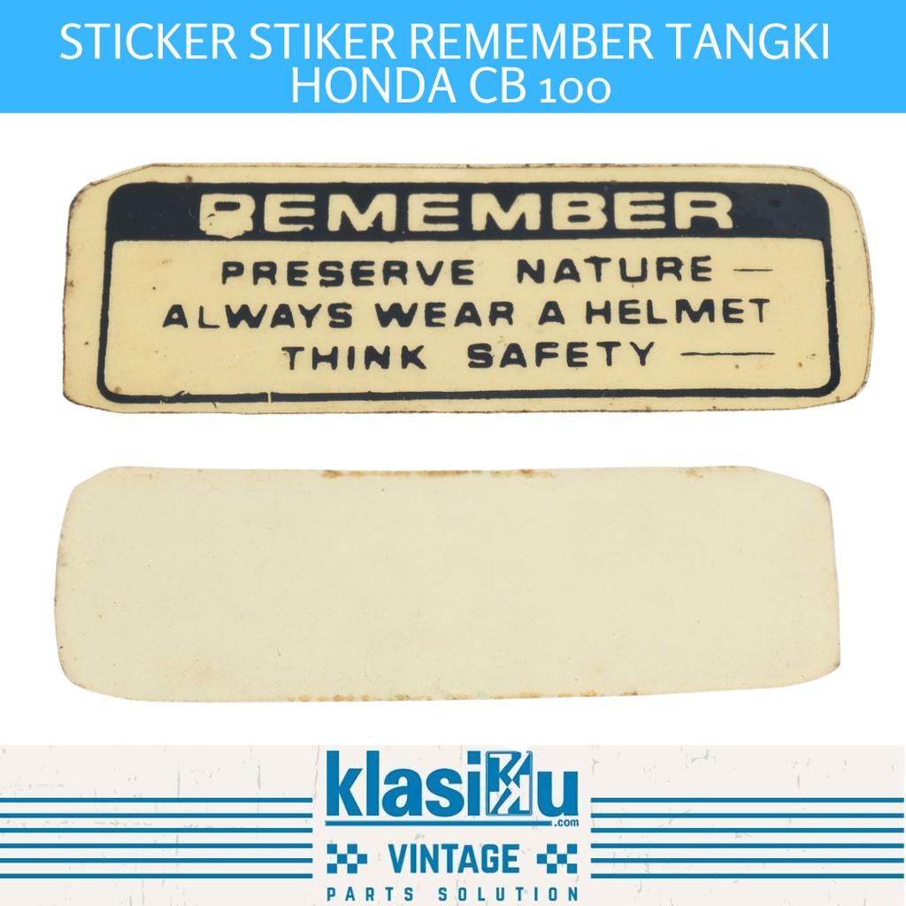 Sticker Stiker Remember Tangki Honda Cb 100 S90 Benly S110 Cb 200 Twin Detail