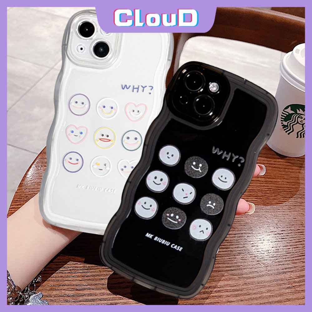 Redmi A1 9A 9 10 9T 10C 9C 10A PO CO M3 X3 NFC Pro Redmi Note9 10s 9s 11s 8 10 11 9Pro 10Pro 11Pro Plus Mi 11T Pro Couple Wavy Edge Kartun Lucu Ekspresi Lucu Soft Tpu Sarung