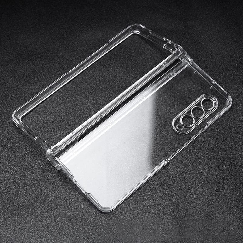 CLEAR CASE SLOT PEN SAMSUNG GALAXY Z FOLD 5 FOLD 4 FOLD 3 5G HARD TRANSPARANT CASE + PROTECTOR CAMERA