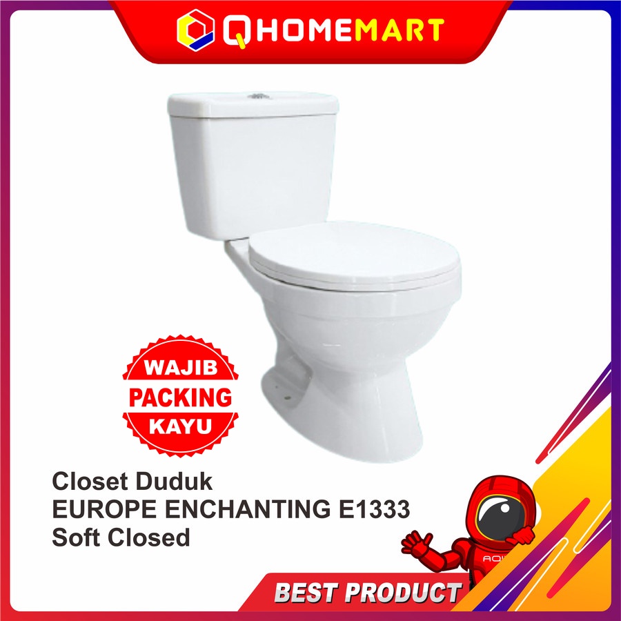 Closet Duduk Toilet Duduk EUROPE ENCHANTING E1333 Soft Closed