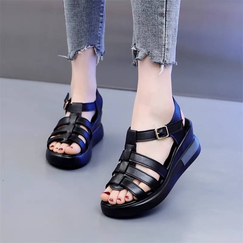 Sandal Wanita Wedges Import Fasion Wanita Kekinian 10113 BISA COD