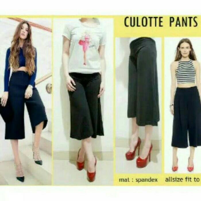 Celana Kulot Wanita ukuran 7/8 I4Q6 Celana Kulot Jumbo Wanita Best Seller Casual Viral Trendy Fashio