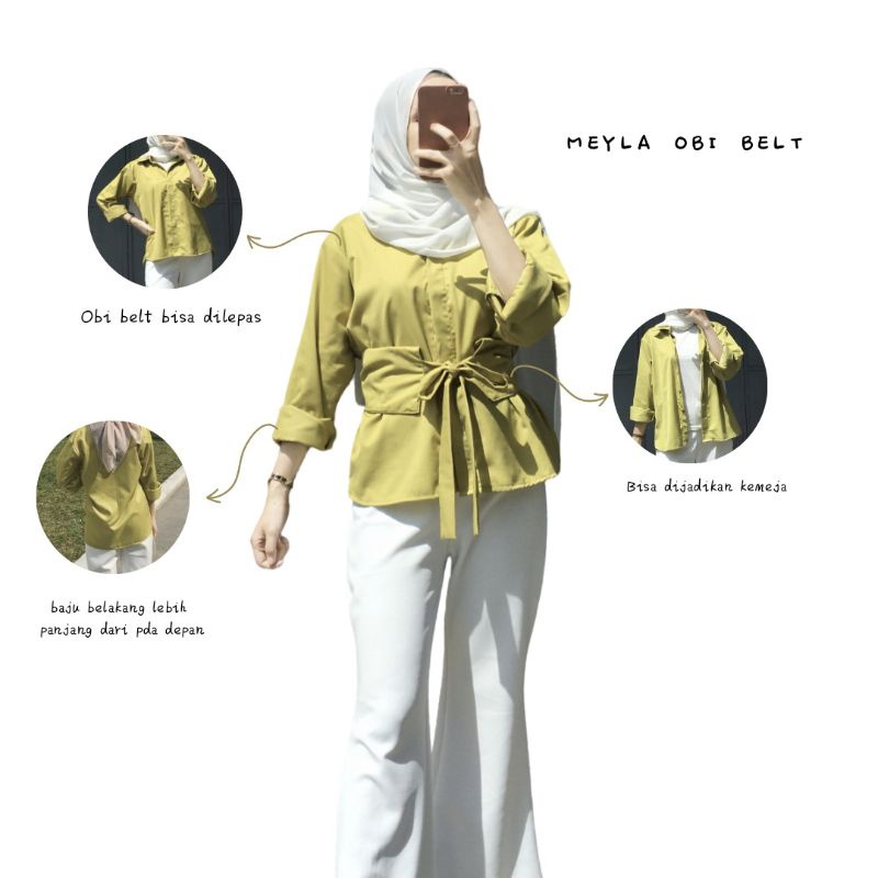 MEYLA OBI BELT BY HALONAA /KEMEJA FREE OBI BELT / KEMEJA WANITA