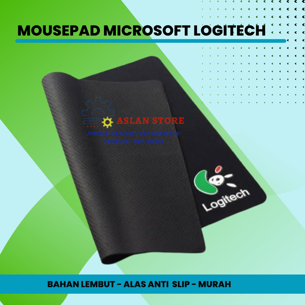 MousePad GAMING/KANTOR mouse pad microsoft Hitam Murah Anti Slip Alas tatakan mouse murah