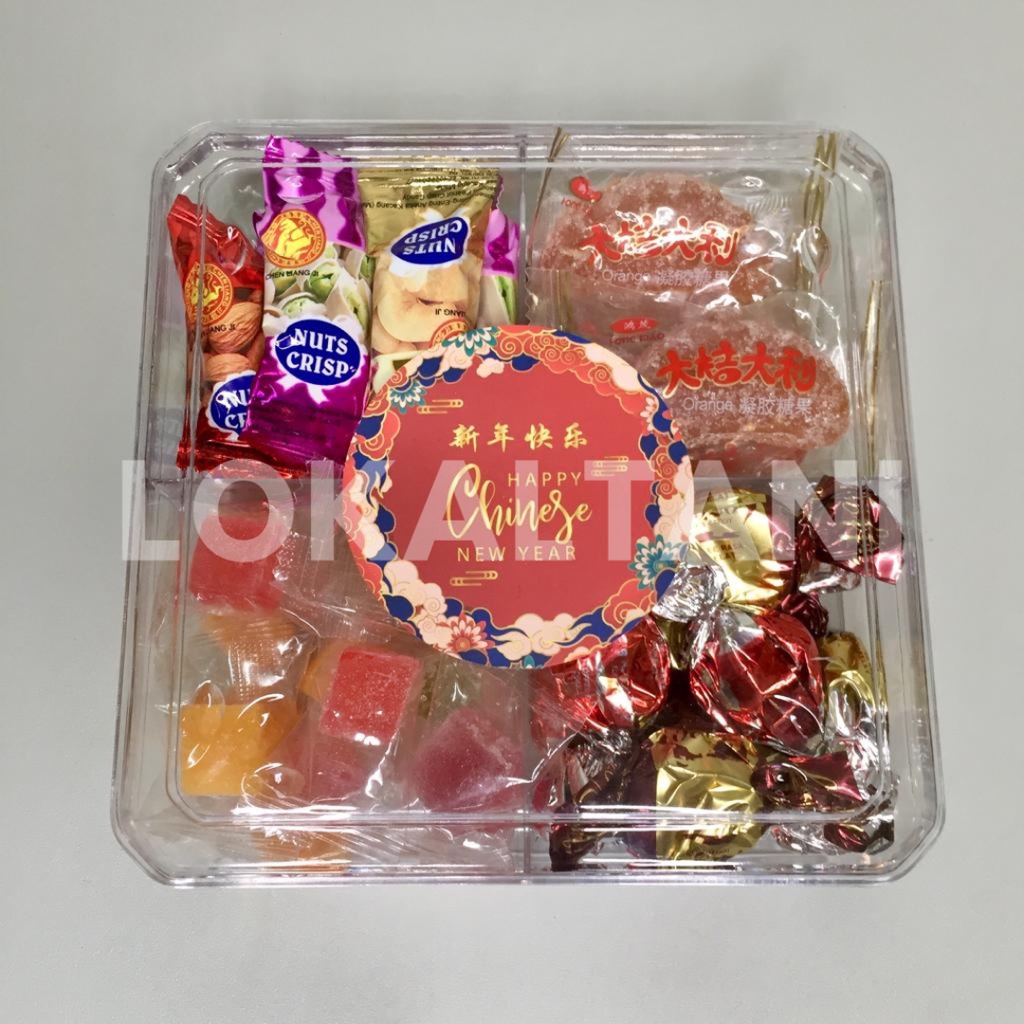 

Cemilan Permen Imlek/ Manisan Toples Isi 4 Permen 450 Gr