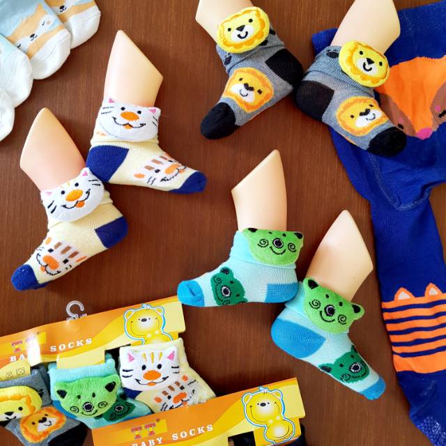 Kaos Kaki Boneka 3D Karakter Bayi / Kaos Kaki Anak / Kaos Kaki Korea Bayi