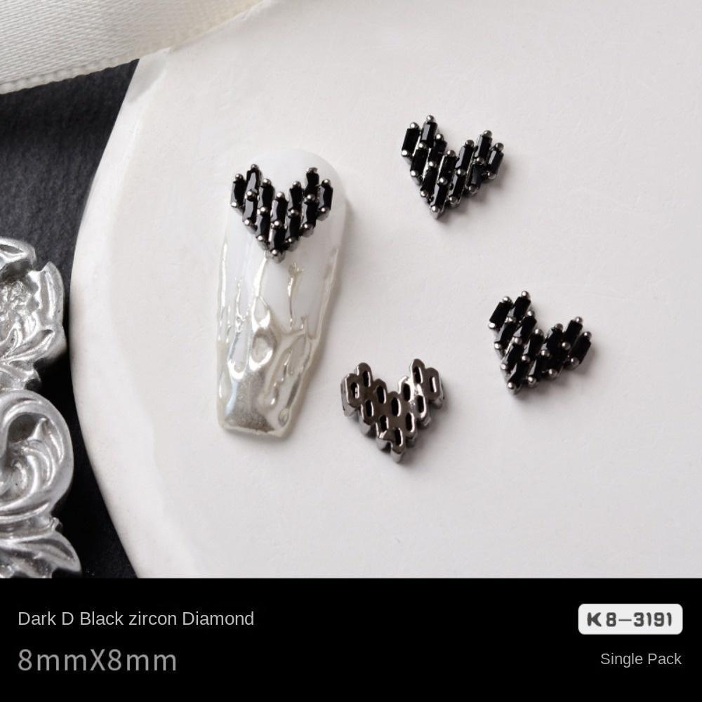 Mxbeauty Cross Dekorasi Kuku Wanita Angin Gelap Gaya Cinta Hati Kelelawar Manikur Aksesoris Spider 3D Nail Jewelry