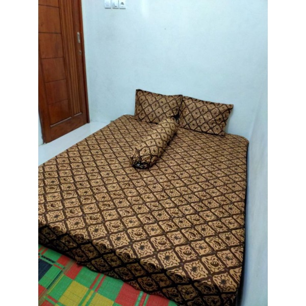 sprei batik pekalongan motif sidomukti ukuran single bed