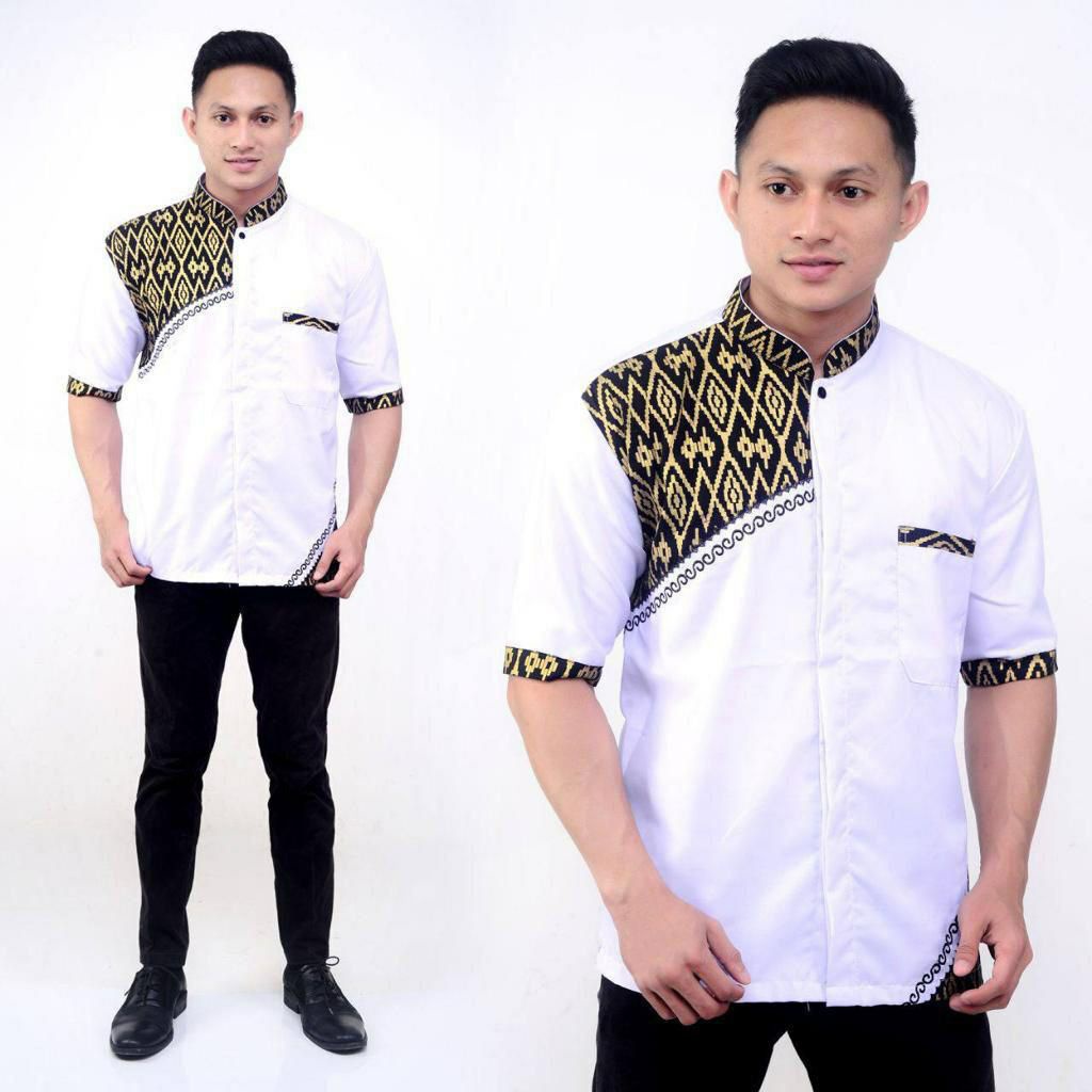Baju Koko Pria Bordir Syubbanul Muslimin Koko Azzahir Koko Kurta Lengan Panjang Dan Pendek