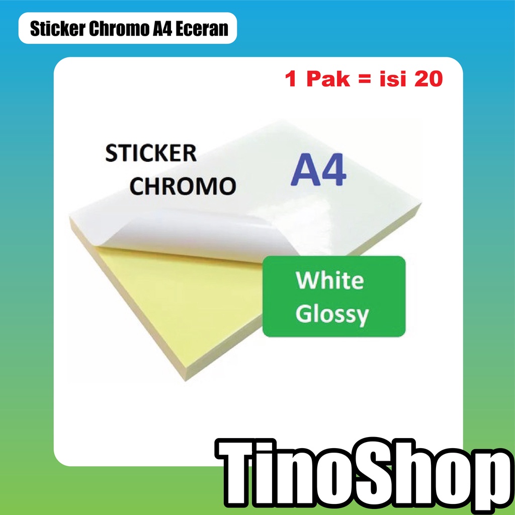 

Jual Sticker Chromo A4 Eceran / Stiker Kromo Putih