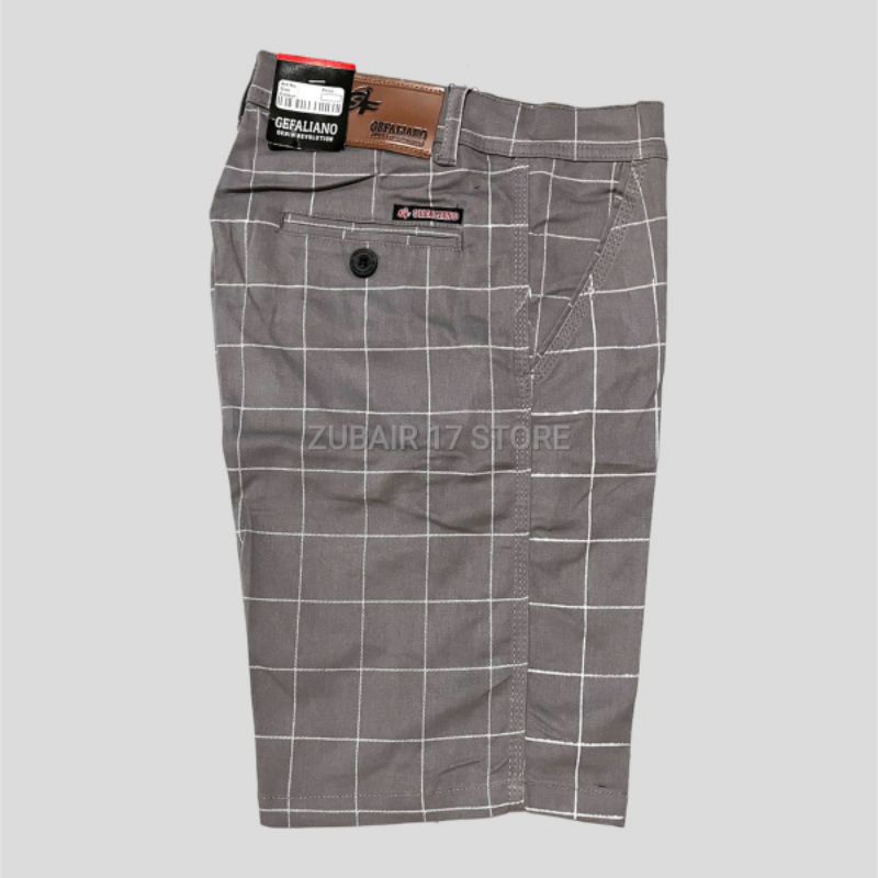 CELANA PENDEK TARTAN PRIA WARNA MOCCA SIZE 28-38