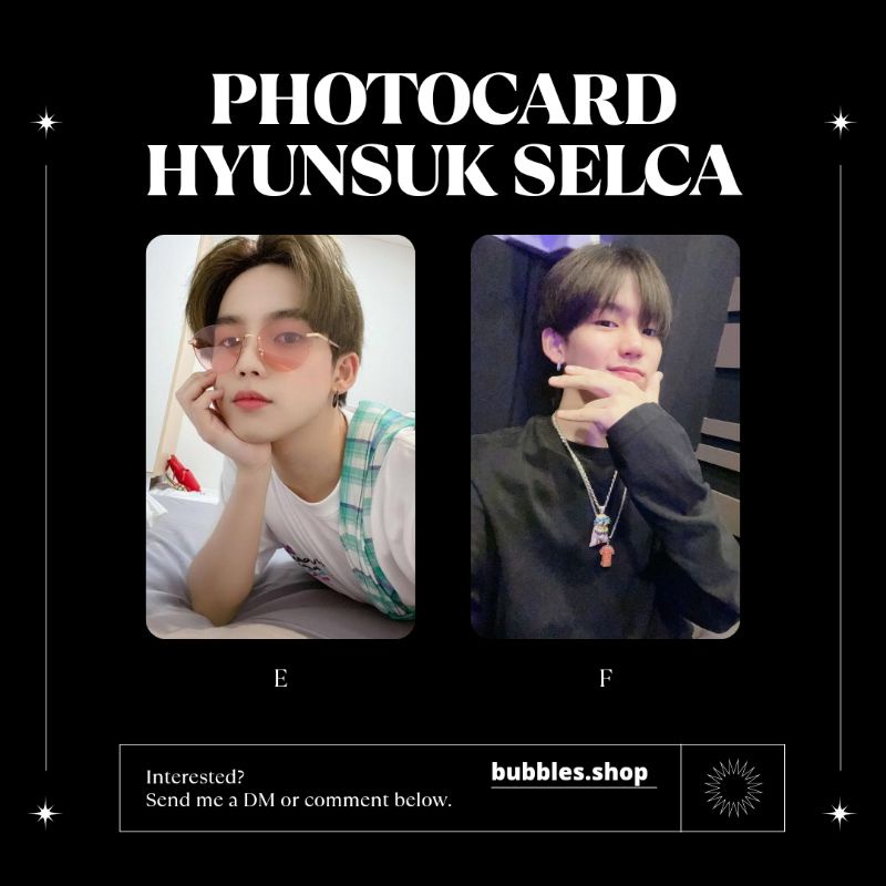 PHOTOCARD UNOFFICIAL HYUNSUK TREASURE SELCA