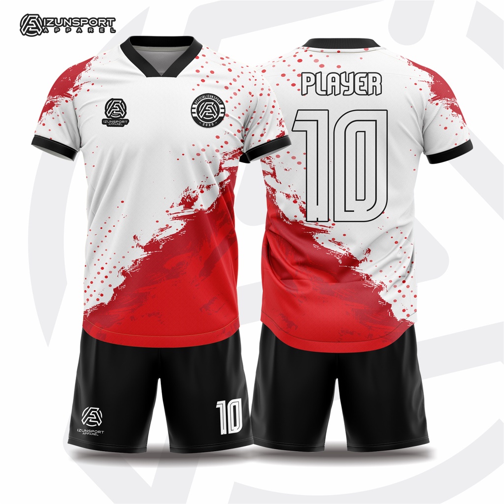 setelan jersey full printing sepakbola futsal custome satuan motif indonesia 0.25