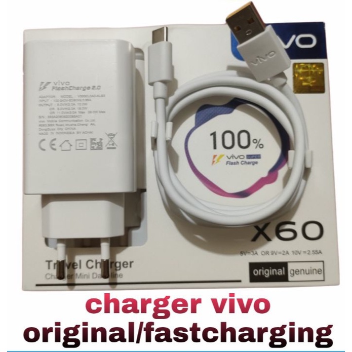 Charger vivo tipe c original 100%/fastcharging Bergaransi 1 Minggu