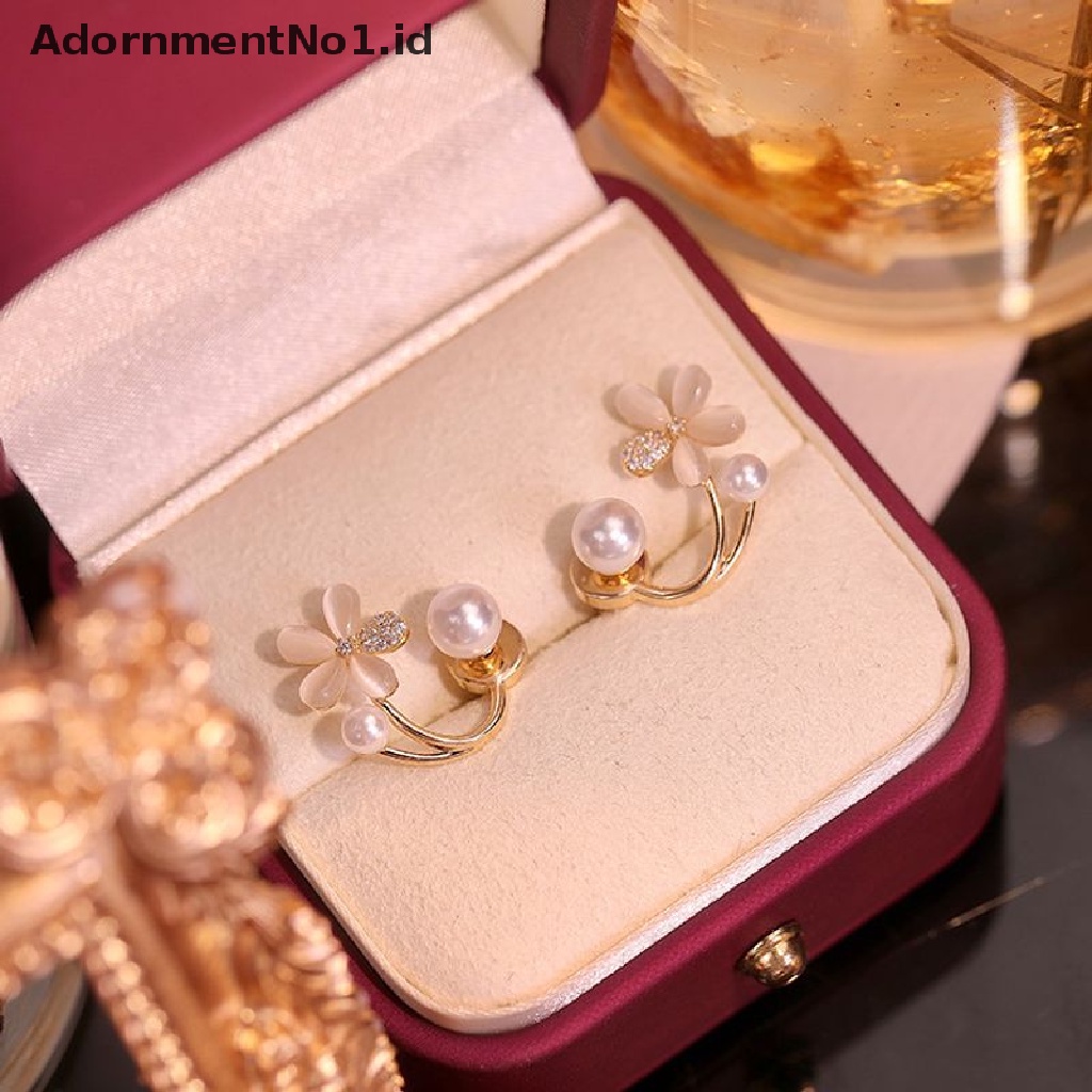 [AdornmentNo1] New Arrival Stud Earrings Fashion Logam Wanita Klasik Musim Semi Musim Panas Bunga Mutiara Lucu Elegan Perempuan Perhiasan Trendi [ID]