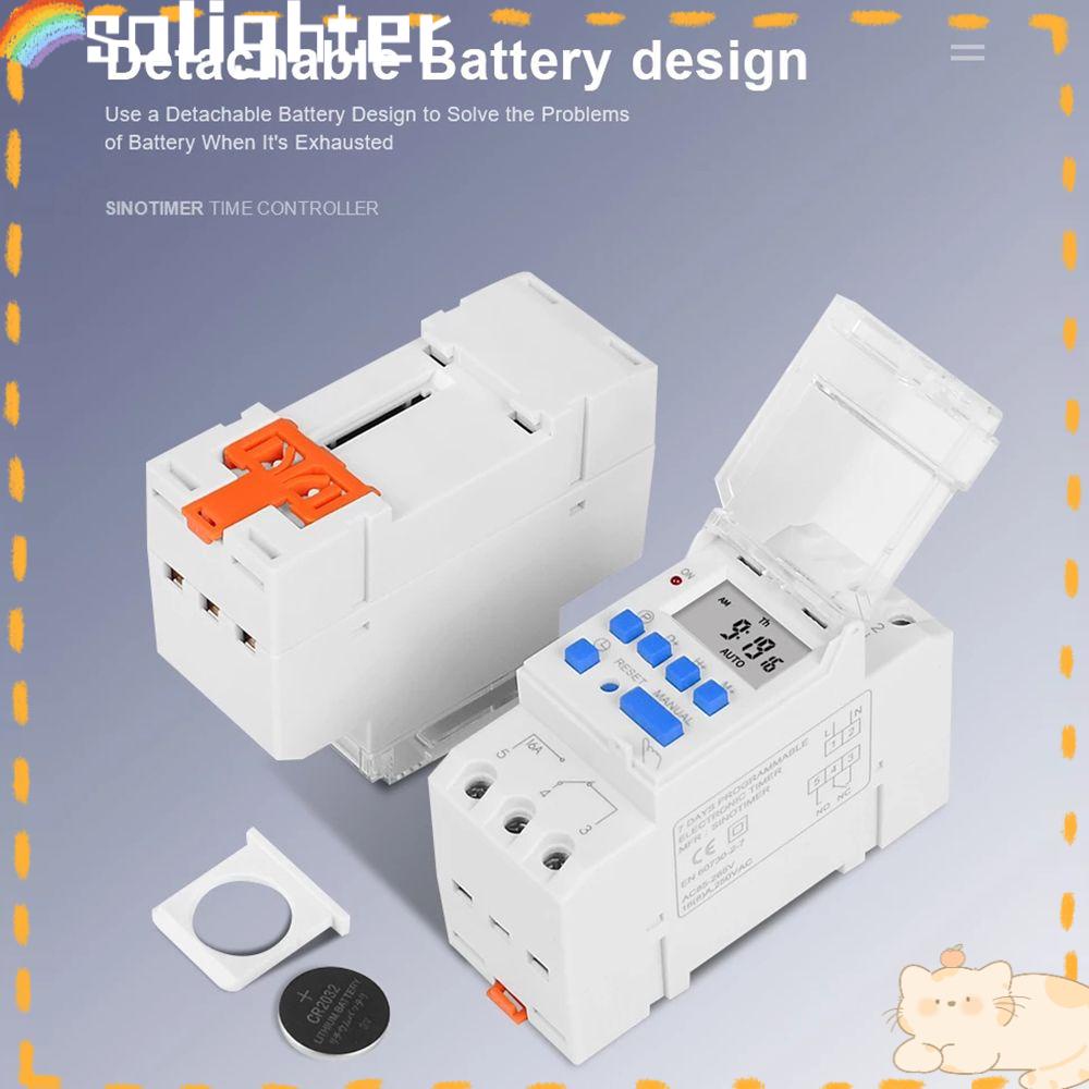 Solighter timer switch Profesional Mingguan 7hari Programmable Digital Smart switch timer