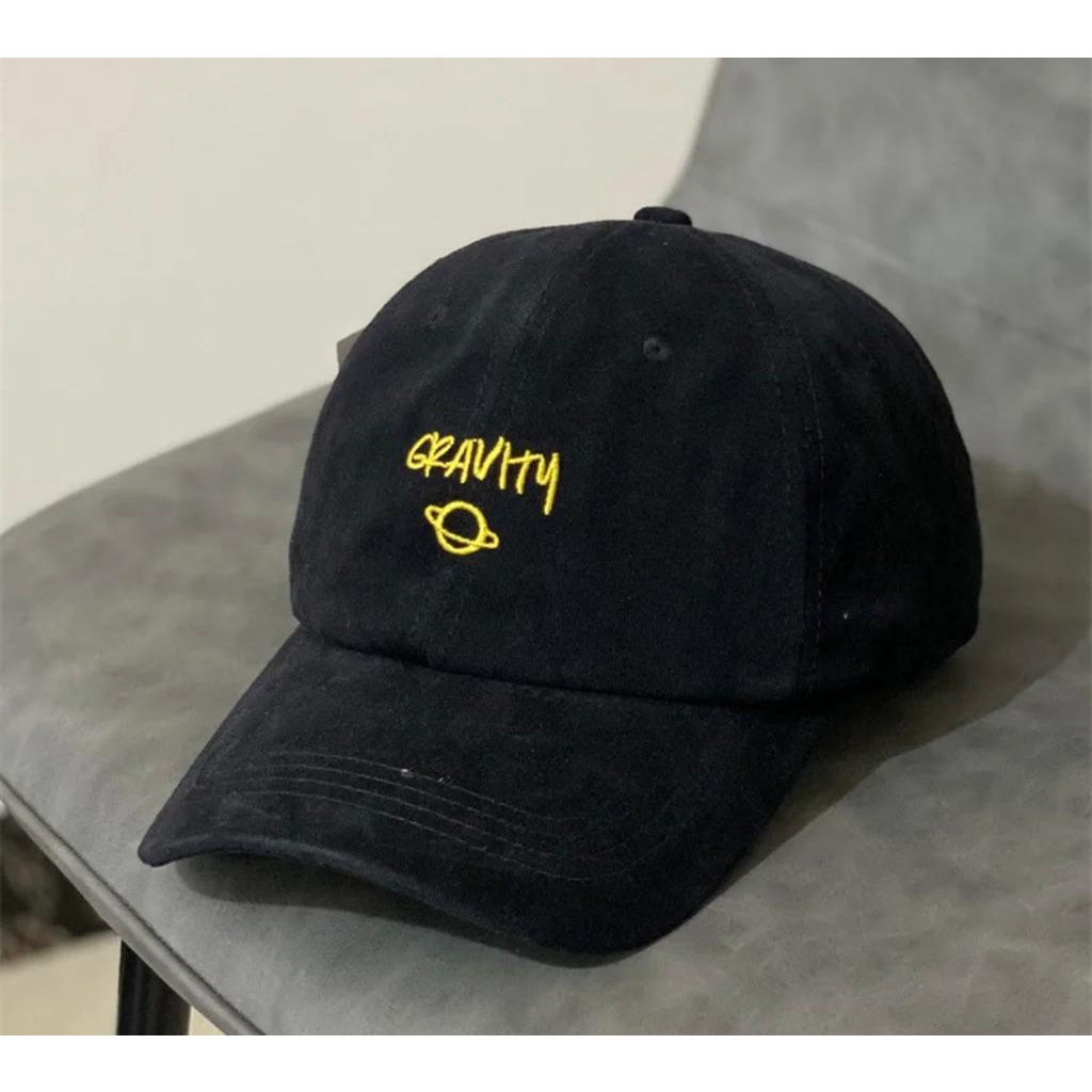 Topi Pria / Wanita Baseball Golf Logo Ediko Sport Fashion - Navy-GRAVITY HITAM