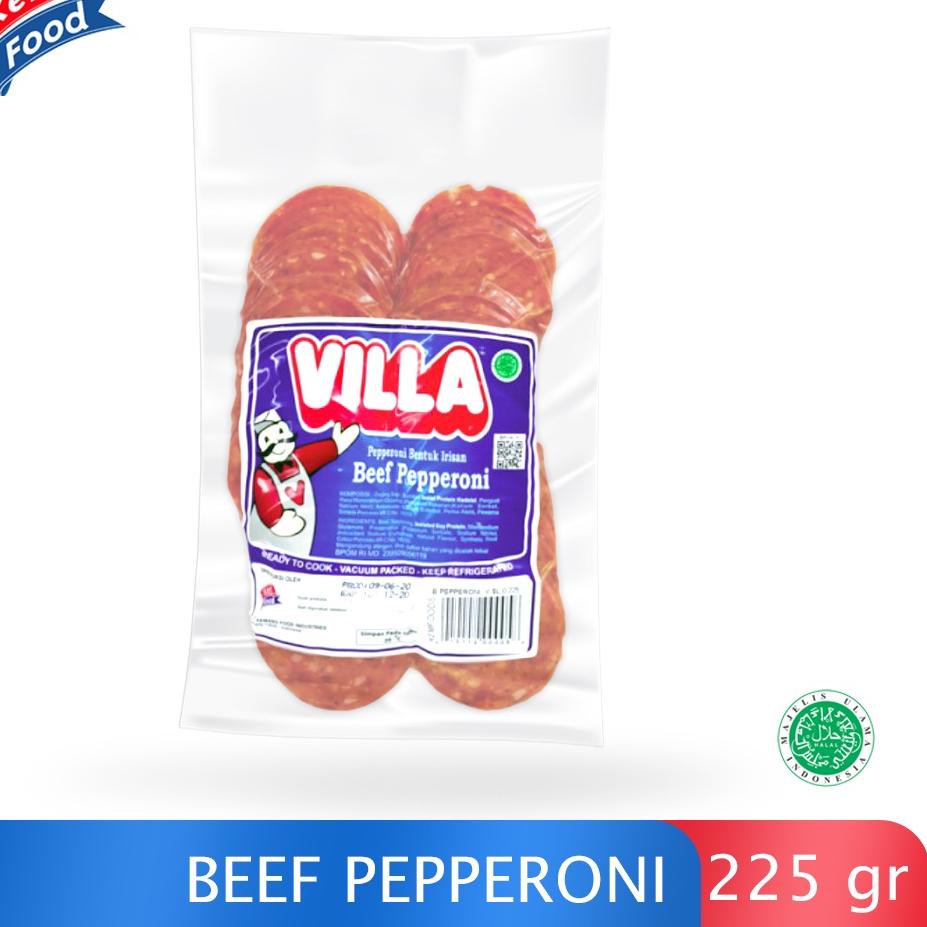 

Terbaru 3.3 Villa Beef Pepperoni Topping Pizza, Roti dan Kue - 225gr
