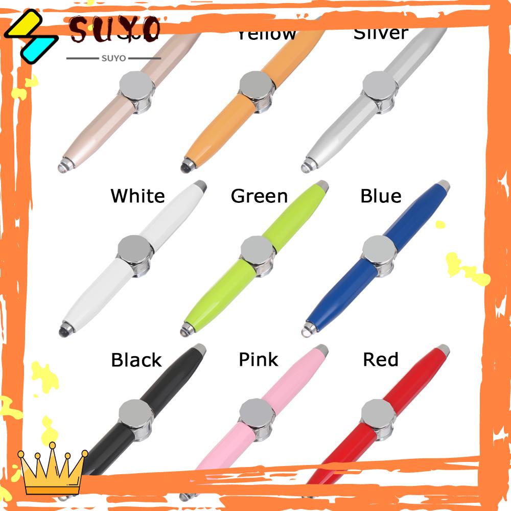 Suyo Fidget Spinner Pen Dekompresi Multi-Fungsi Gyroscope LED