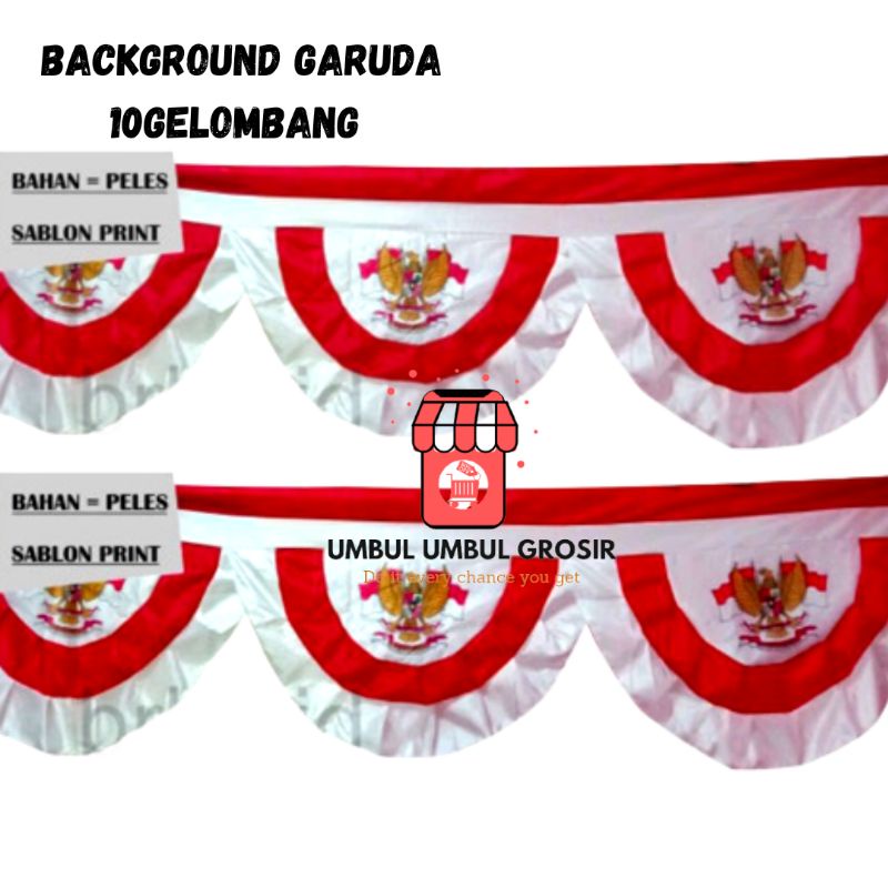 Bendera merah putih garuda bendera gelombang Bendera panjang