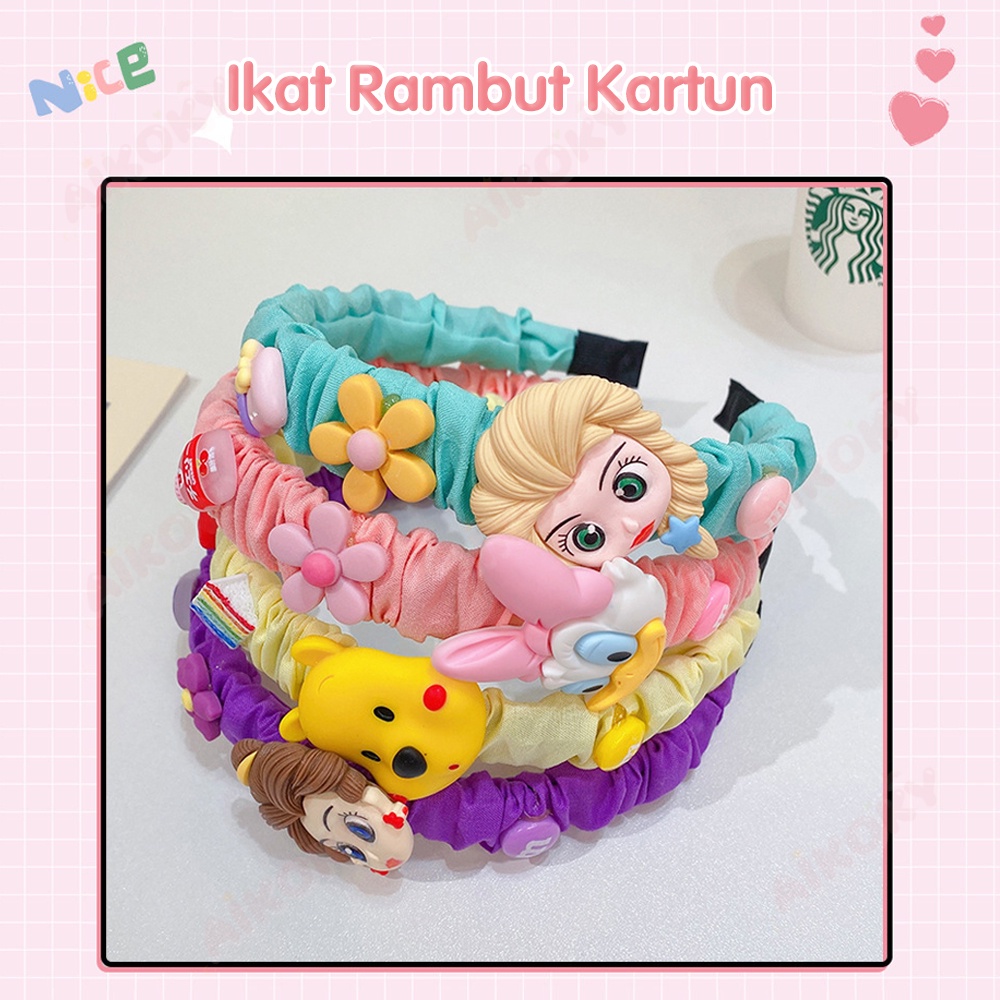 Aikoky Bando Karakter Anak Perempuan Fashion Lucu