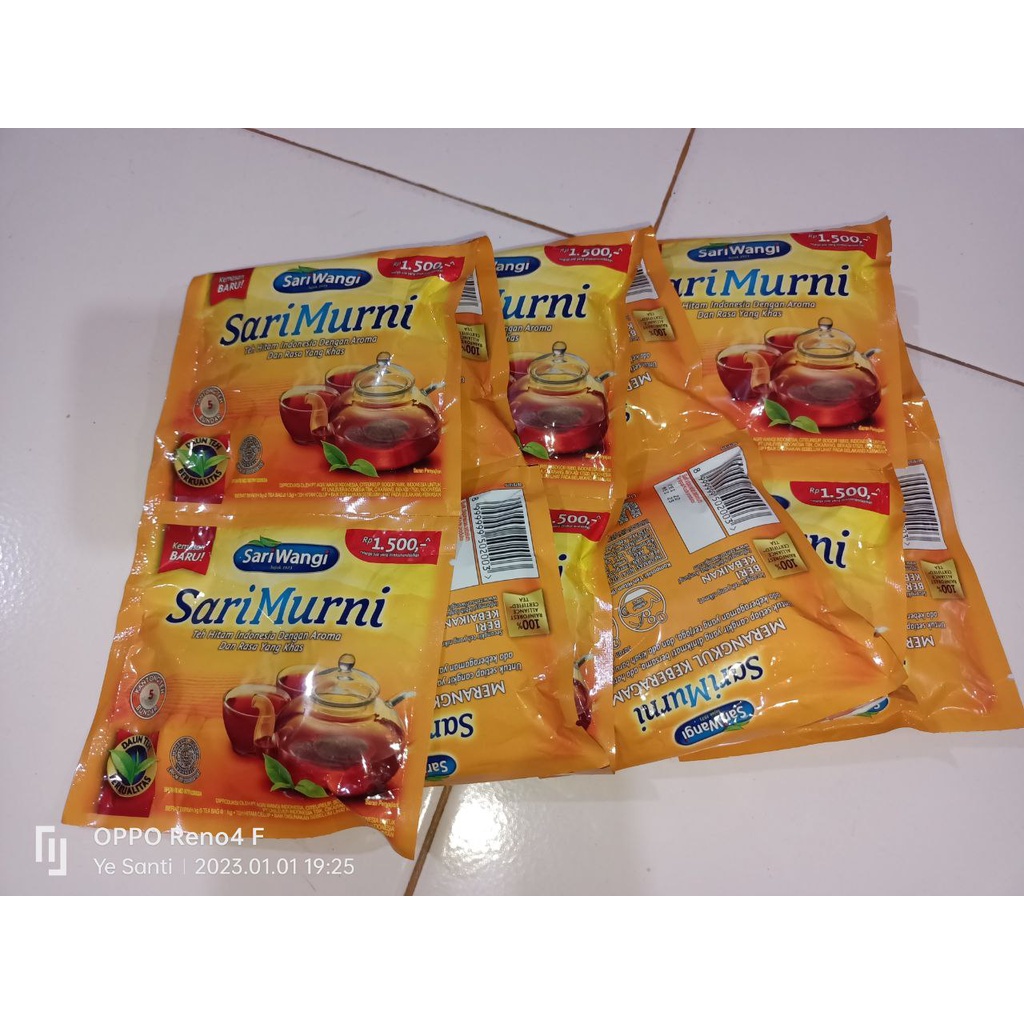 

Teh Sarimurni Sachet ---> 1rtg (Isi 12bks x 5 bundar)