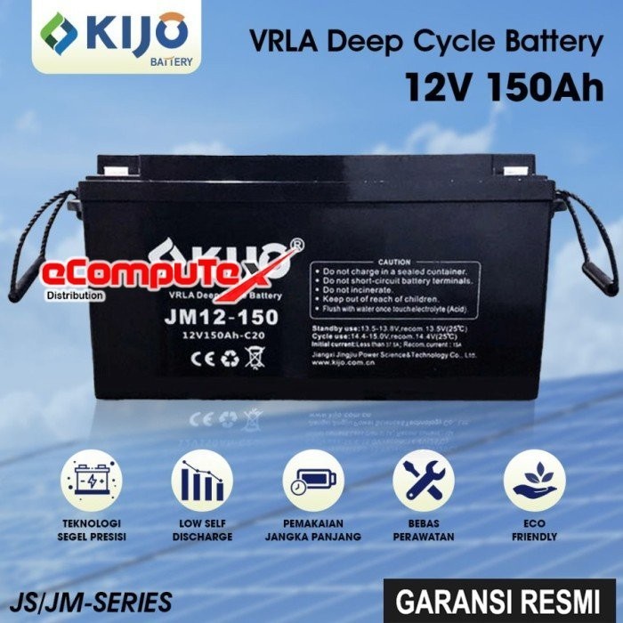 BATERAI UPS VRLA 150 AH KIJO / BATTERY AKI KERING 12 VOLT 150 AH ACCU