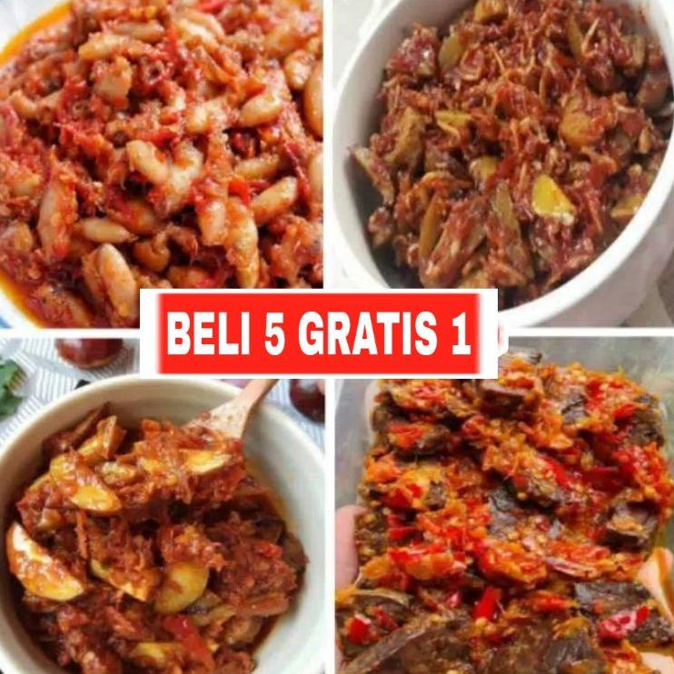 

TERMURAH Sambal Baby Cumi, Paru, Cakalang, Teri Medan, Pete, Jengkol, Ayam Suir, Roa, Jengkol, Jambal