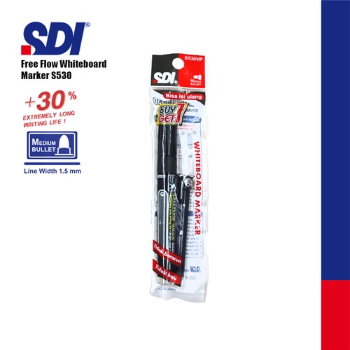 

Spidol Whiteboard SDI S530VP (FREE REFILL) - Hitam