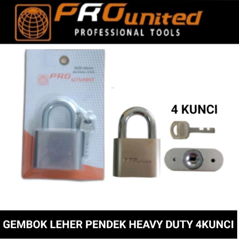 GEMBOK 50MM L/PENDEK HEAVY DUTY PRO UNITED