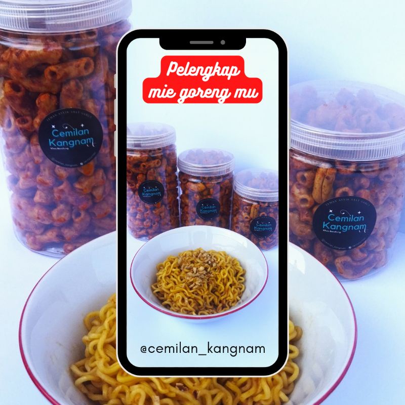 

Makaroni Pedas Ukuran Toples Tabung /Makaroni Bandung - Kangnam