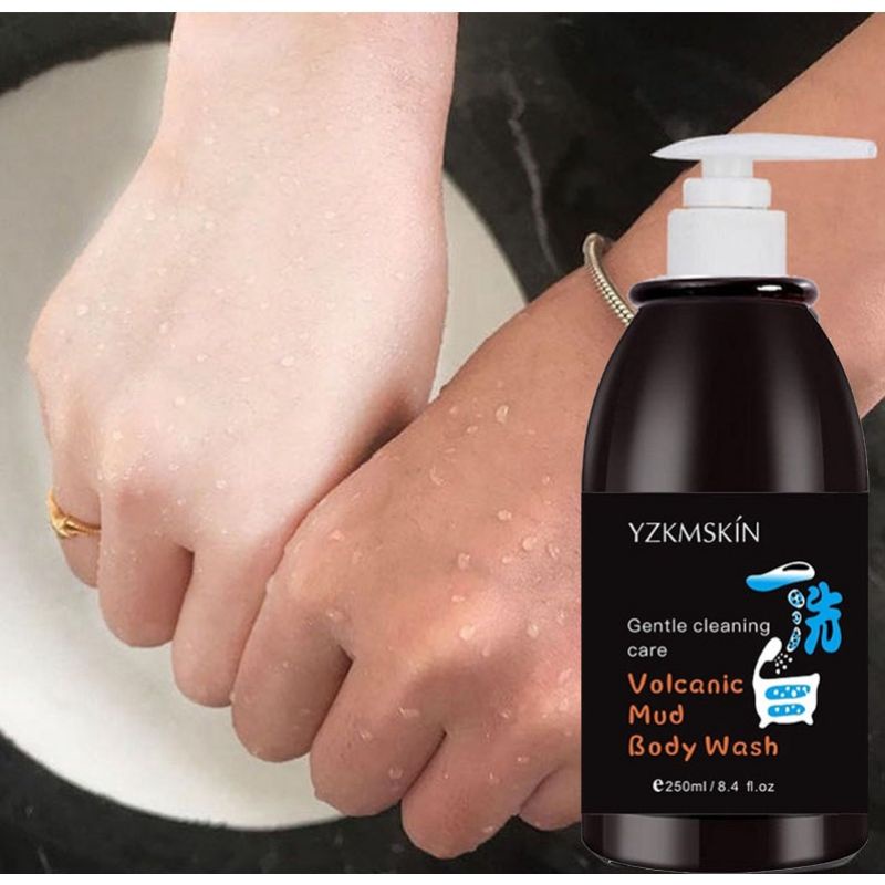 YZKMSKIN Lumpur Vulkanik  Body Wash Sabun Pemutih Badan 250ml