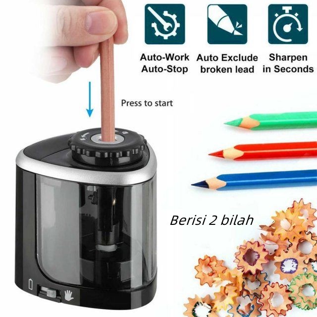 

Rautan Pensil Elektrik / PENCIL SHARPENER - TENWIN 8005/ Dilengkapi 2 Mata Pisau
