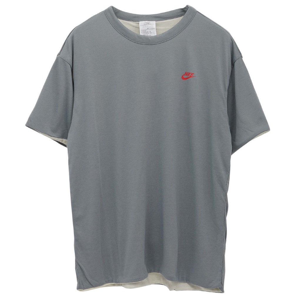 Nike NSW Circa Grey Abu Reversible T-Shirt Kaos Bolak Balik 2 Sisi