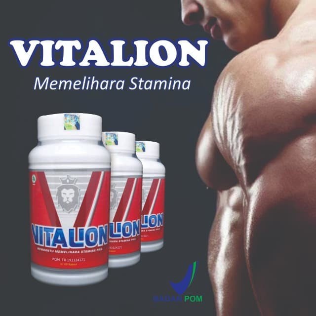Vitalion Obat Herbal Pria, Penambah Stamina Pria, Penyubur Pria, Pengental Sperma, Program Hamil, Meningkatkan Kualitas Sperma Pria, VItalion isi 60 kapsul original BPOM Halal MUI Naturafit