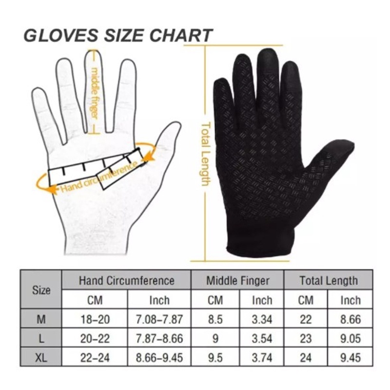 (COD) Sarung tangan Sepeda Motor Touchscreen HP handphone Zipper Resleting Waterproof Dengan Zipper Gym Sport Gloves