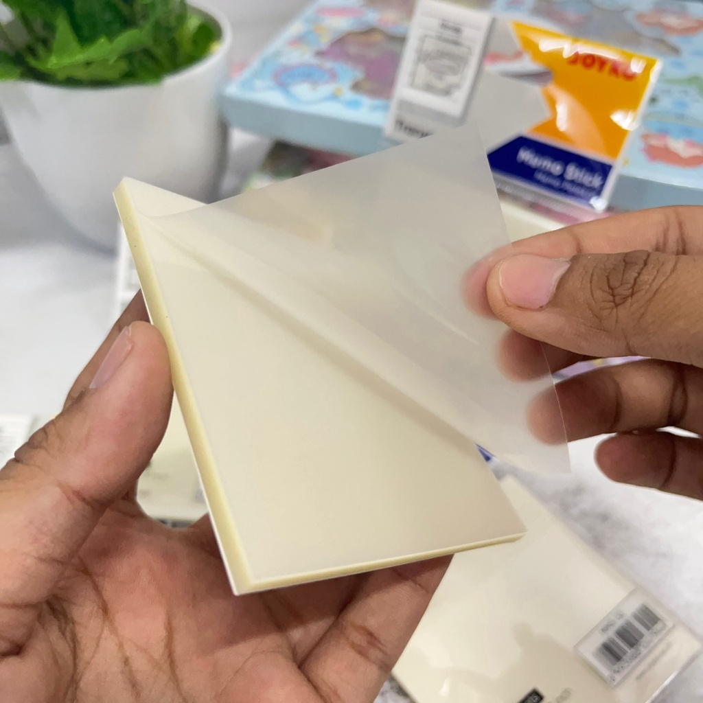 STICKY NOTES BENING JOYKO 7,5 X 7,5 CM UNIK BAHAN PLASTIK ISI 50 LBR MEMO BENING STATIONARY ALAT TULIS SEKOLAH DAN KANTOR BEST QUALITY READY GROSIR DAN COD LENGKAP