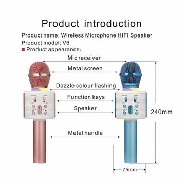 MIC PORTABLE V6 BLUETOOTH