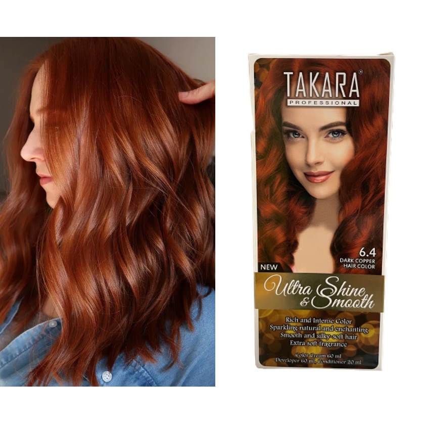 Takara Professional Ultra Shine &amp; Smooth 6.4 Dark Copper Hair Color