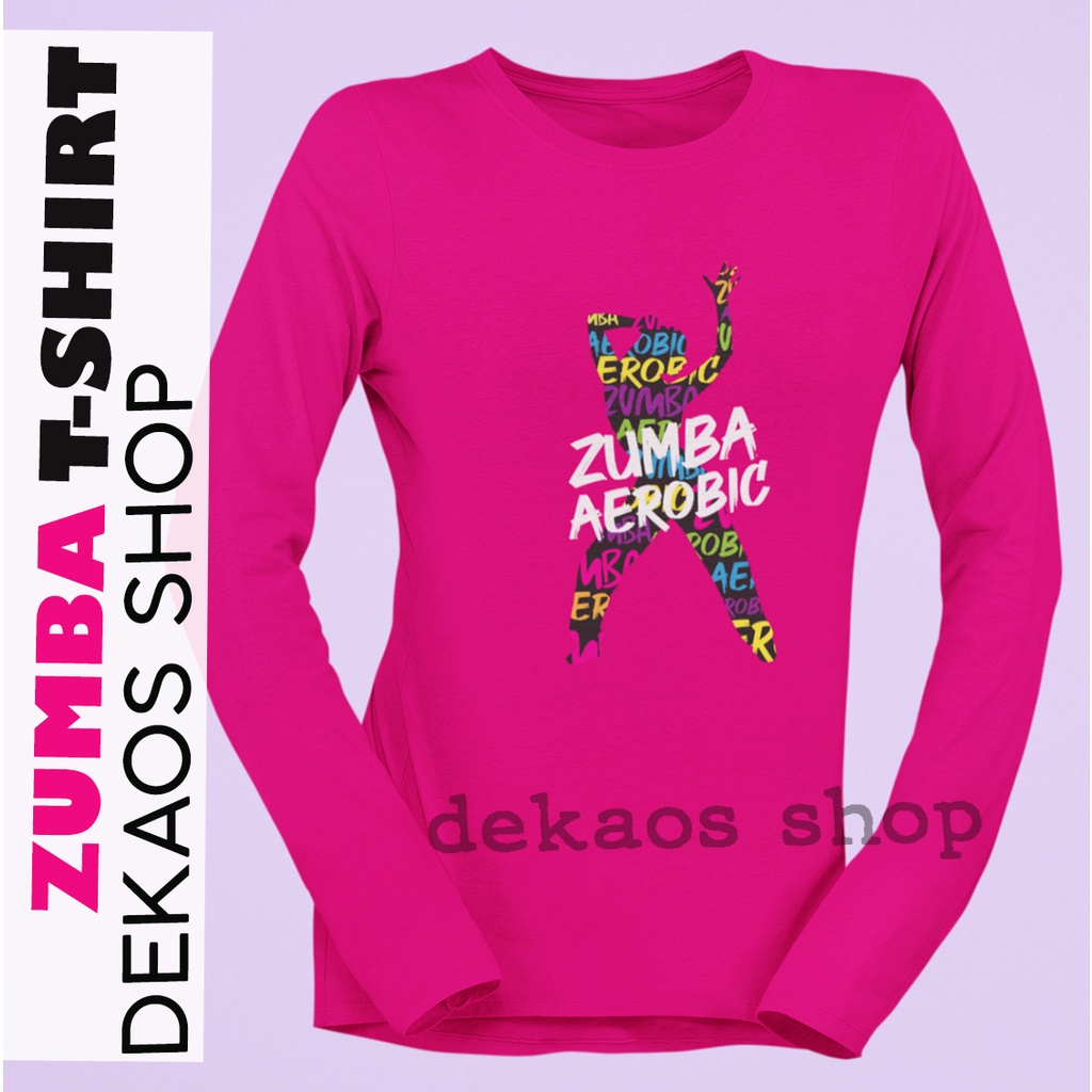 BAJU AEROBIC WANITA / KAOS SENAM LENGAN PANJANG  / SETELAN ZUMBA / ATASAN ZUMBA / BAJU SENAM WANITA 